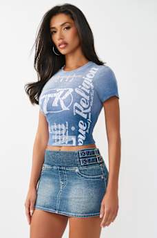 WASHED CREWNECK RIBBED BABY TEE, image 4