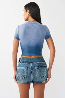 WASHED CREWNECK RIBBED BABY TEE, image 5