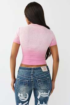 WASHED CREWNECK RIBBED BABY TEE, image 5