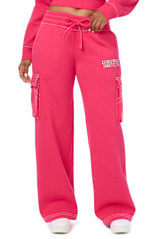 BIG T LOW RISE CARGO WIDE LEG BAGGY SWEATPANT