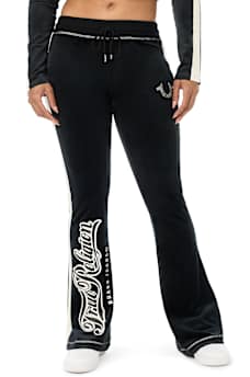 CRYSTAL MID RISE VELOUR SWEATPANT