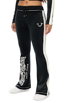 CRYSTAL MID RISE VELOUR SWEATPANT