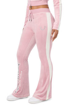 CRYSTAL MID RISE VELOUR SWEATPANT