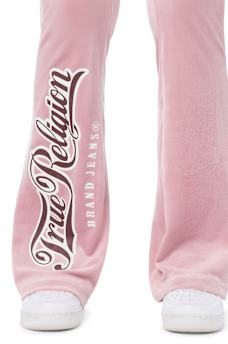 CRYSTAL MID RISE VELOUR SWEATPANT
