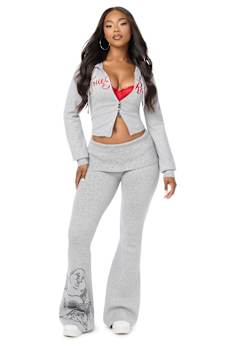 DOUBLE-ZIP EMBROIDERED SWEATER JACKET