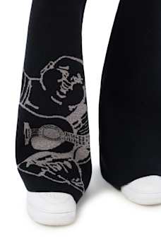 FOLDOVER WAISTBAND BOOTCUT SWEATPANT