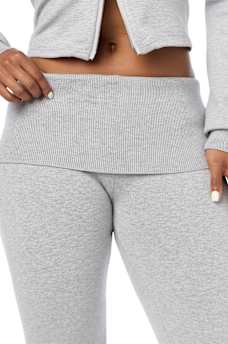 FOLDOVER WAISTBAND BOOTCUT SWEATPANT