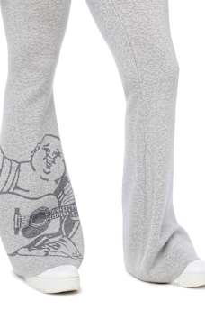 FOLDOVER WAISTBAND BOOTCUT SWEATPANT
