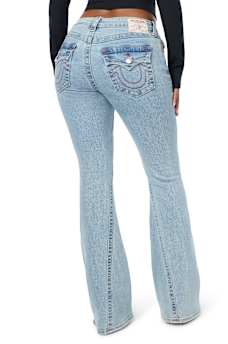 JOEY MID RISE DISTRESSED FLAP FLARE JEAN