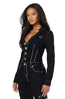 DENIM BOOTCUT CARGO JUMPSUIT
