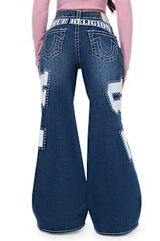 JESSIE MID RISE PRINT SUPER BAGGY JEAN