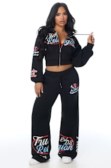 CRYSTAL RELAXED ZIP HOODIE