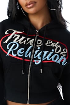 CRYSTAL RELAXED ZIP HOODIE