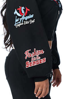 CRYSTAL RELAXED ZIP HOODIE