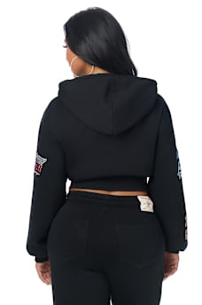 CRYSTAL RELAXED ZIP HOODIE