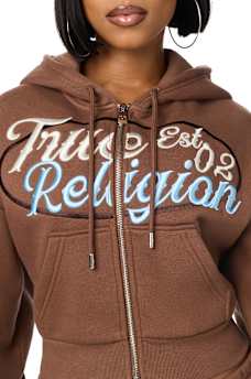 CRYSTAL RELAXED ZIP HOODIE