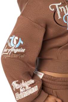 CRYSTAL RELAXED ZIP HOODIE
