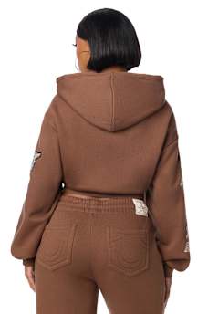 CRYSTAL RELAXED ZIP HOODIE