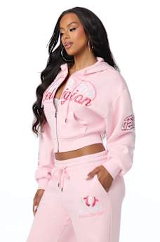CRYSTAL RELAXED ZIP HOODIE