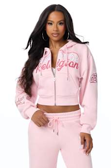 CRYSTAL RELAXED ZIP HOODIE