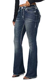 JOEY MID RISE SUPER T FLAP FLARE JEAN