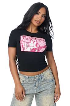 CRYSTAL BUDDHA BANDANA BABY TEE