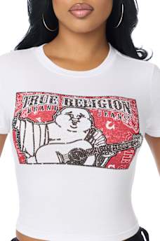 CRYSTAL BUDDHA BANDANA BABY TEE