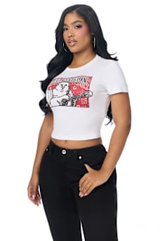 CRYSTAL BUDDHA BANDANA BABY TEE