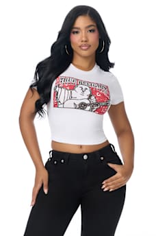 CRYSTAL BUDDHA BANDANA BABY TEE