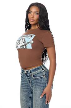 CRYSTAL BUDDHA BANDANA BABY TEE