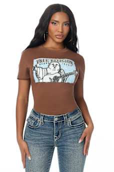 CRYSTAL BUDDHA BANDANA BABY TEE