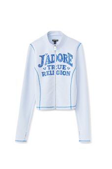 CRYSTAL J'ADORE TERRY ZIP-UP JACKET, image 8