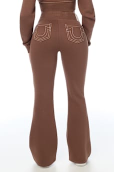 CRYSTAL MID RISE BIG T BOOTCUT SWEATPANT
