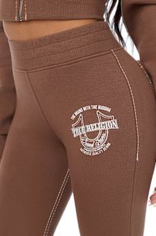 CRYSTAL MID RISE BIG T BOOTCUT SWEATPANT