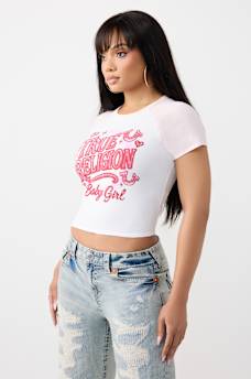 AIRBRUSH RUCHED RAGLAN BABY TEE, image 4