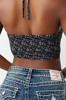 MONOGRAM HALTER SCARF TANK TOP, image 6