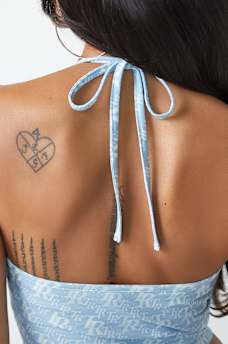 MONOGRAM HALTER SCARF TANK TOP, image 4