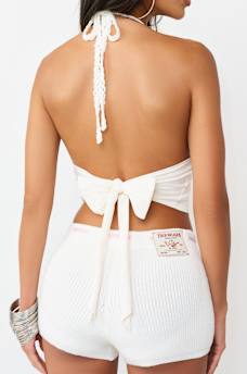 HERITAGE CROCHET HALTER TOP