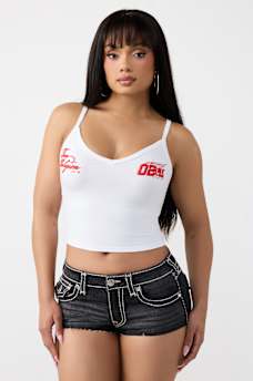 SPORTY STRIPED V-NECK TANK TOP, image 3