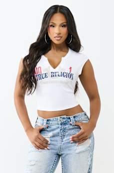 APPLIQU&Eacute; NOTCH TEE , image 2