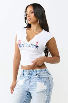 APPLIQU&Eacute; NOTCH TEE , image 4