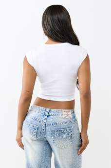 APPLIQU&Eacute; NOTCH TEE , image 5