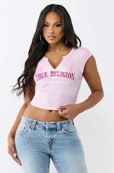 APPLIQU&Eacute; NOTCH TEE , image 2