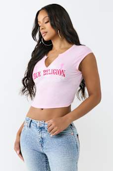 APPLIQU&Eacute; NOTCH TEE , image 4