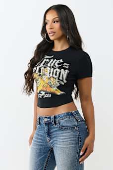 ON THE PROWL CRYSTAL BABY TEE
