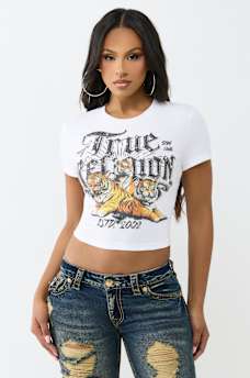 ON THE PROWL CRYSTAL BABY TEE
