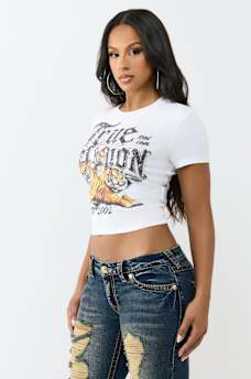 ON THE PROWL CRYSTAL BABY TEE