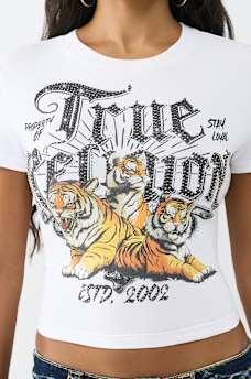 ON THE PROWL CRYSTAL BABY TEE