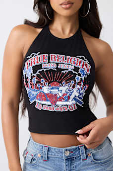 OPEN-BACK HALTER TOP, image 1