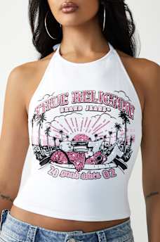 OPEN-BACK HALTER TOP, image 1